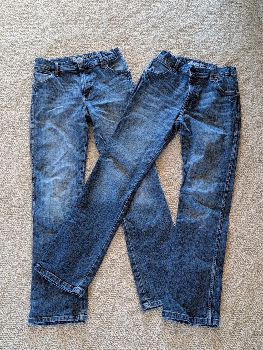 Wrangler Boy's Slim Boot Jeans in Blue Wash